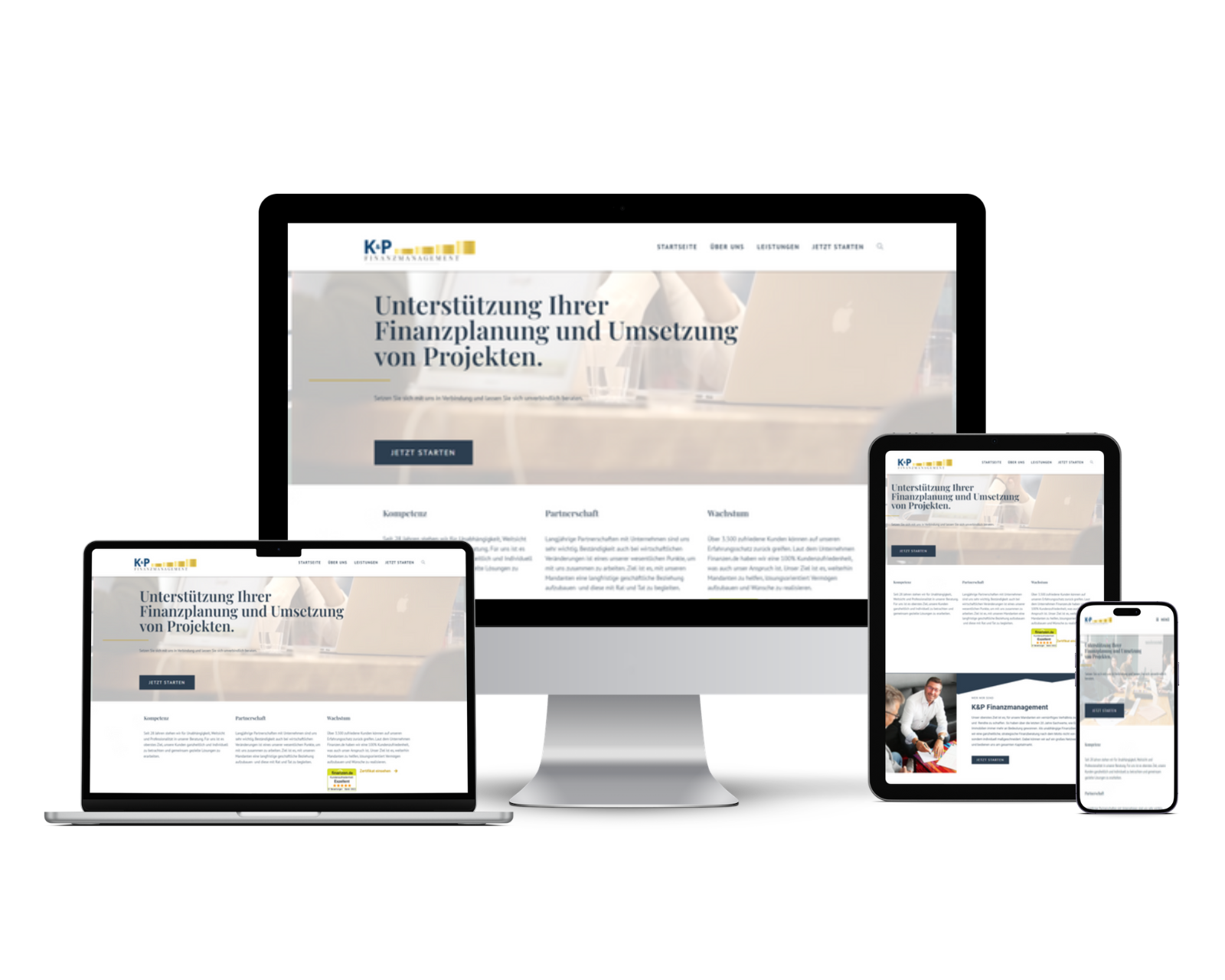 Website Projekte, Portfolio: KP Finanzmanatement